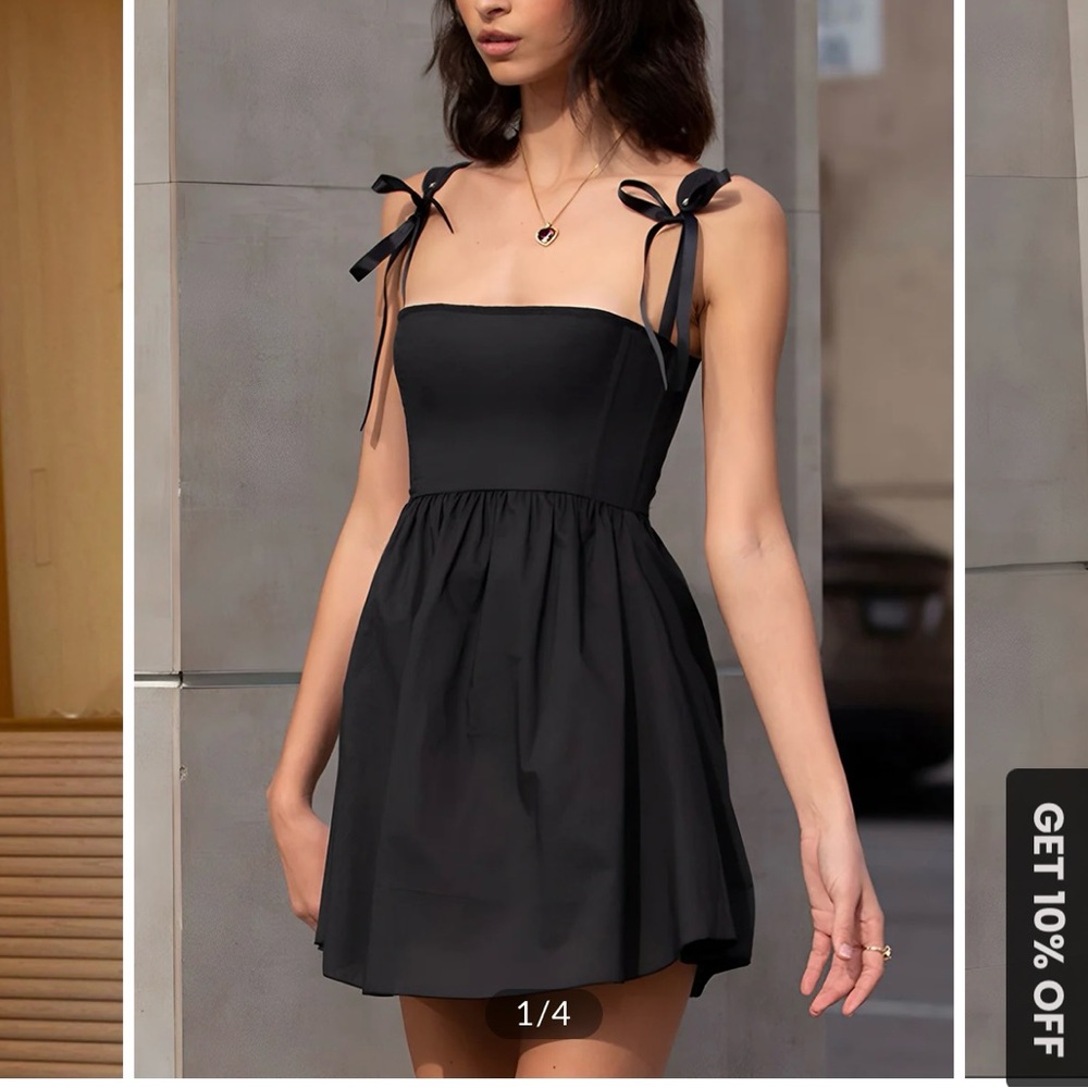 🚫 SOLD 🚫 Commense Shirred Knotted Cami Short Dress